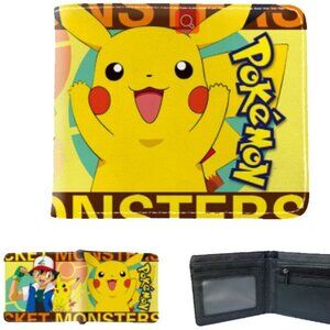 Pokémon Pikachu & Ash Anime Bifold Wallet with Zip Coin Pocket